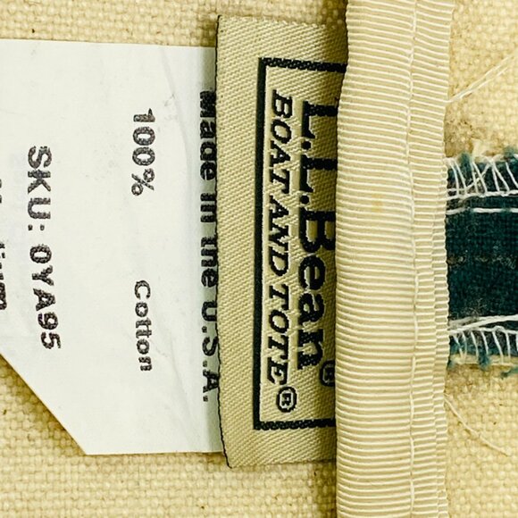 LL BEAN Canvas Catalog Storage Tote 100% Cotton Heavy Canvas 8" x 9.5" x 8” - Picture 7 of 14